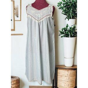 Sara Beth Dainty 70s Lace Trim Nightgown